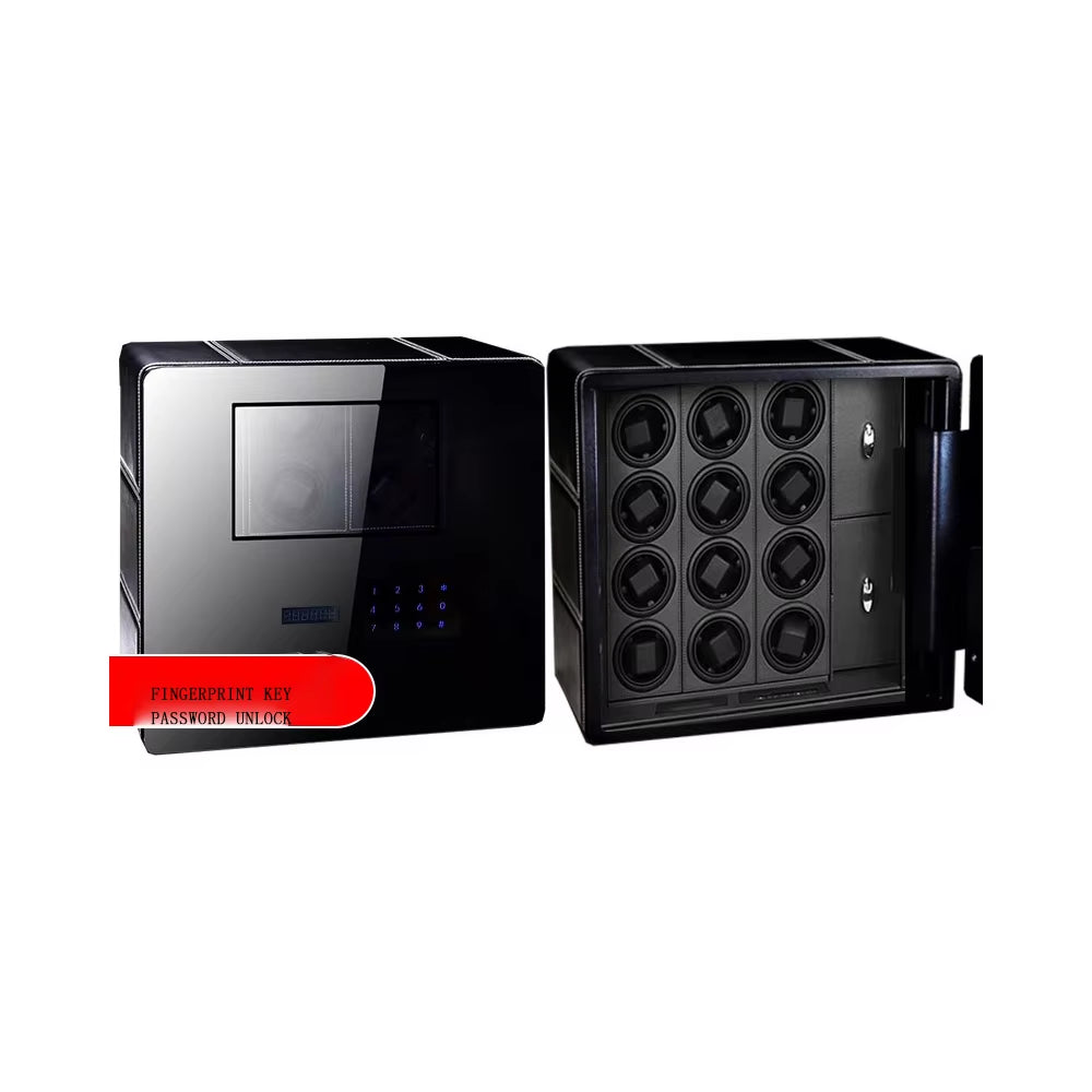 Watch Winder Explosion Proof Glass Watch Safe German Mechanical Watch Box 6-9-12 Table Position Automatic Shaking Watch Safe Con