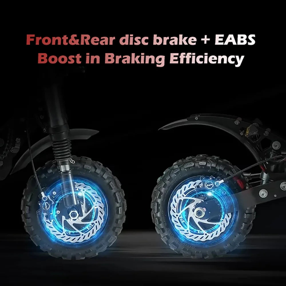72V 6000W Electric Scooter Adults, up to 55 MPH, 11" Wheel Tubeless off Road Tire, Hydraulic Suspension, Foldable Escooter with Seat