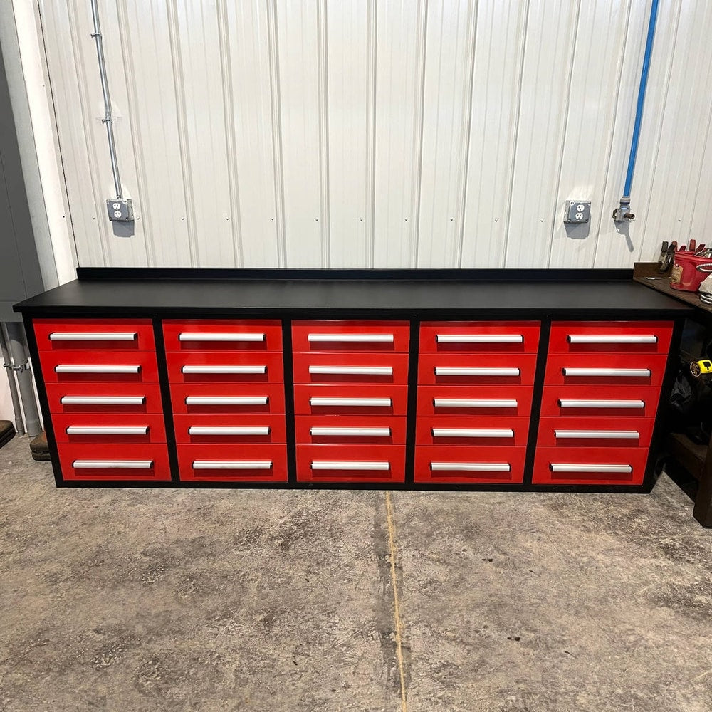 10 ft Heavy Duty Workbench with 25 Drawers