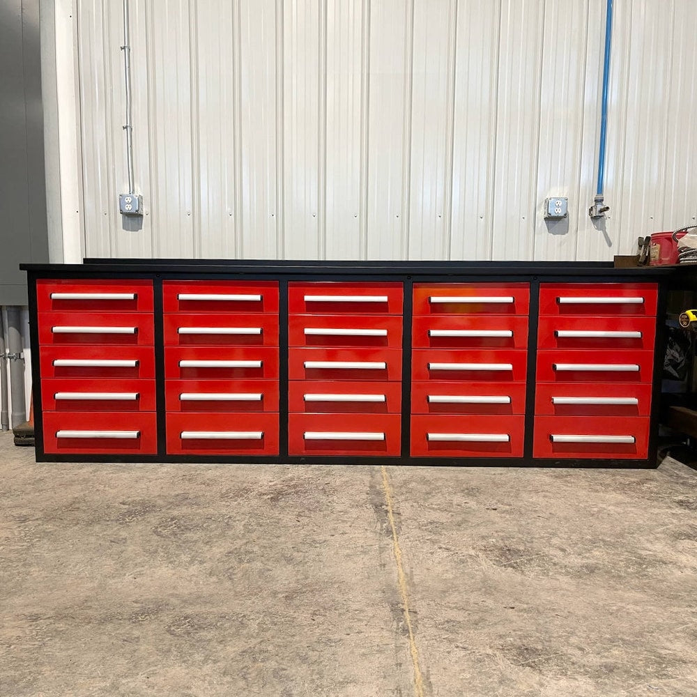 10 ft Heavy Duty Workbench with 25 Drawers