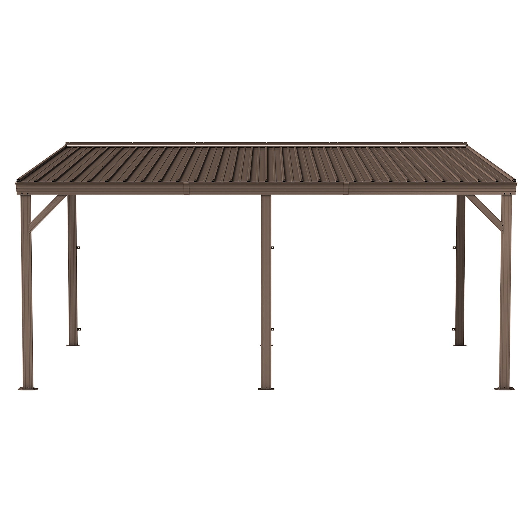 10'x16' Hardtop Lean-To Gazebo with Gutters