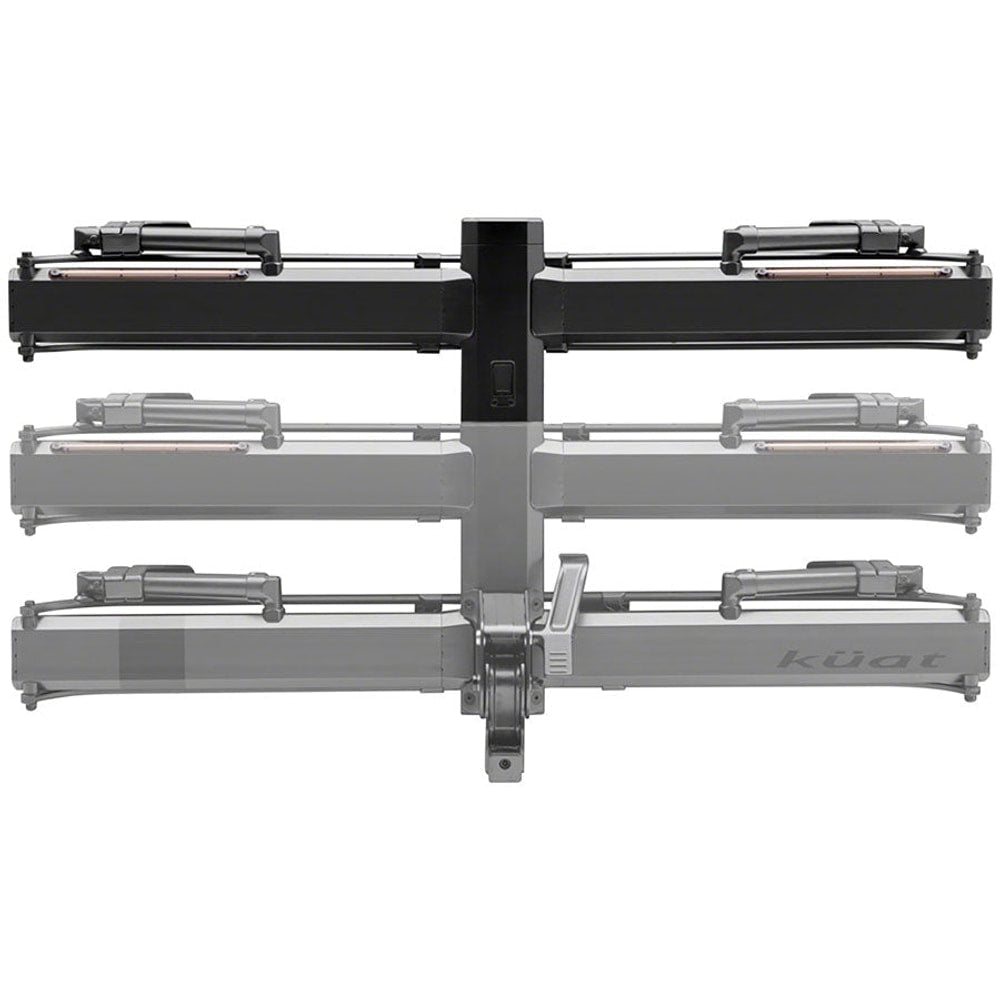 Kuat Piston Pro X Hitch Bike Rack Add-On - 1-Bike LED Lights 4-Pin Plug Kashima Coat Galaxy Gray