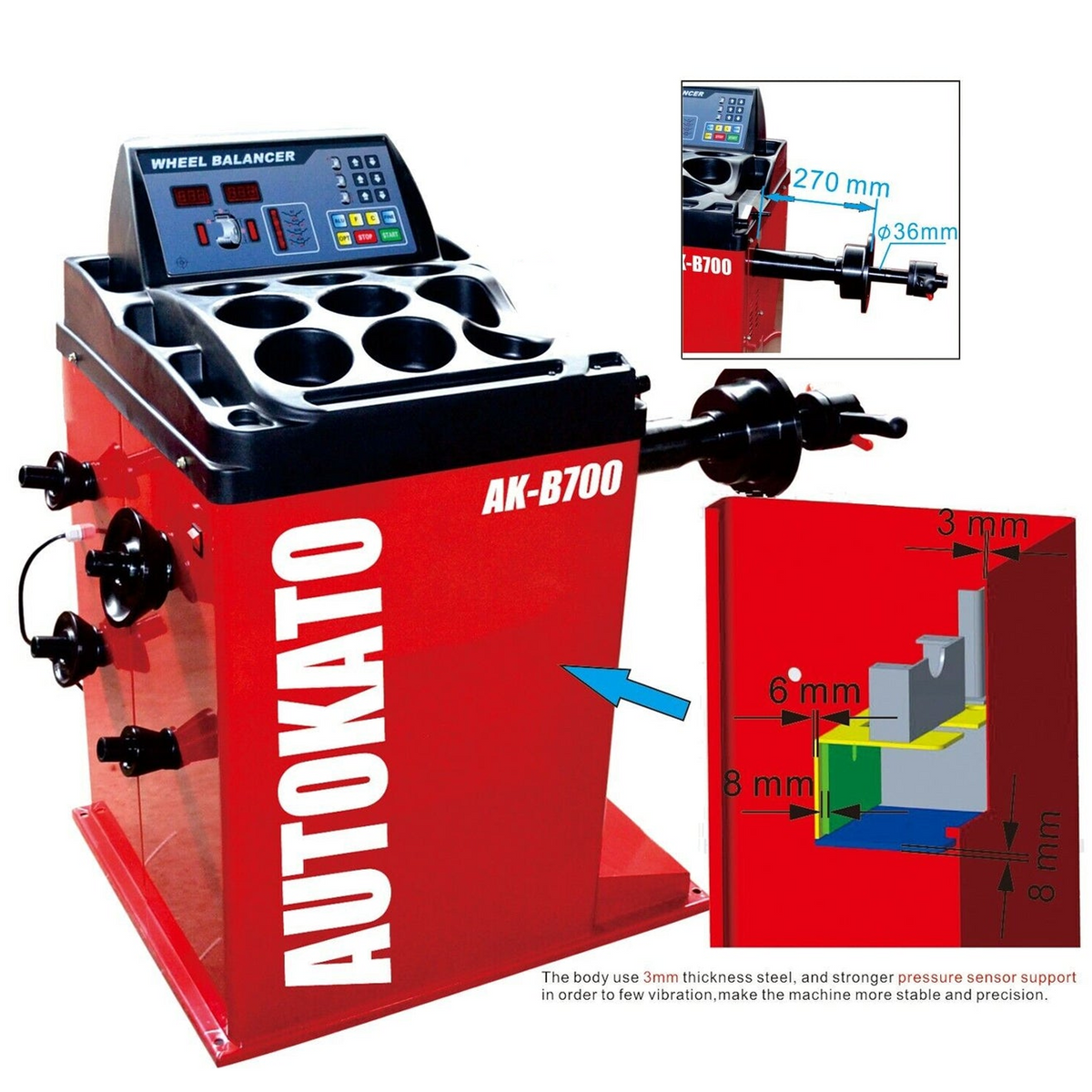 KATOOL KT-T880 Center Post Tire Changer + KT-B700 Wheel Balancer Combo