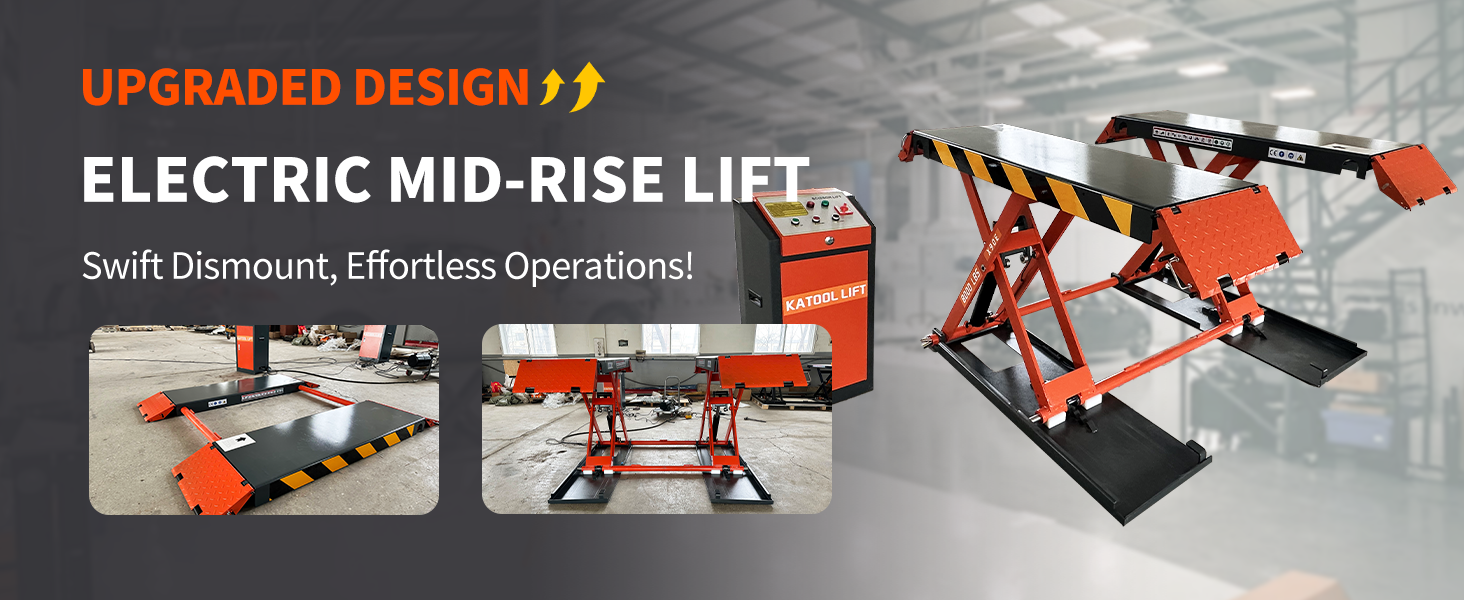Katool KT-X90E 8000 lbs Electric Mid Rise Scissor Lift