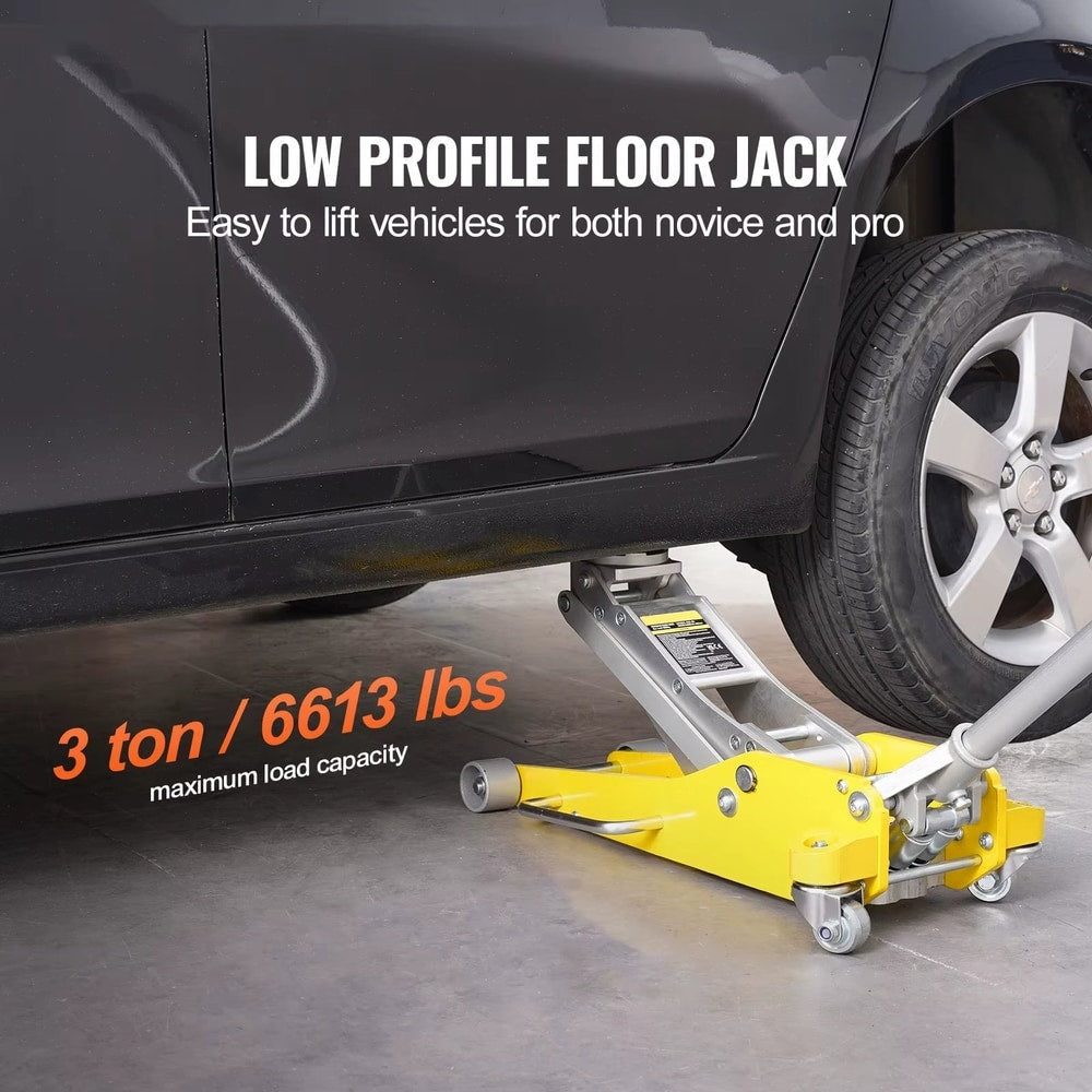 3T/2T Floor Jack Aluminum Hydraulic Racing Jack Hydraulic Car Jack with Dual Piston Quick Lift Pump for Auto Repaire