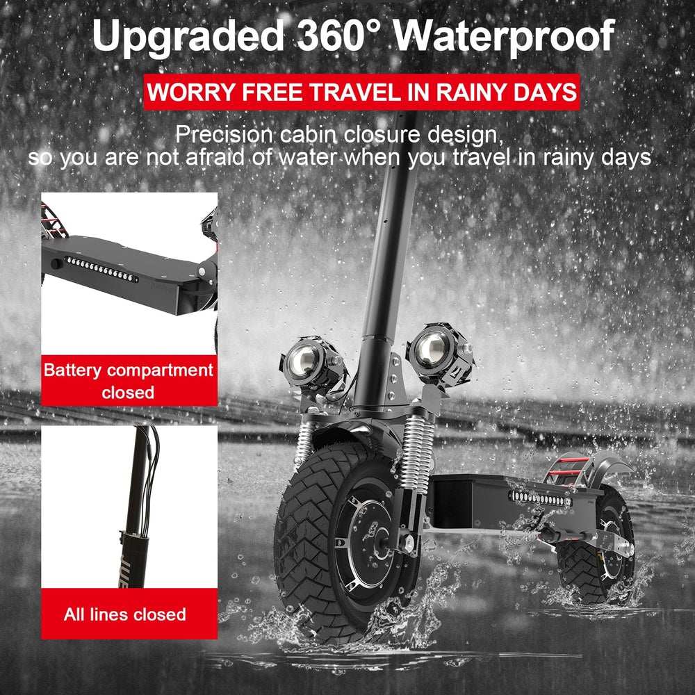 60V Adults Electric Scooter, 3200W Dual Motor up to 45Mph Speed, 50 Miles Max Range with 1200Wh Battery, Dual Disc Brake System and Shock Absorbers