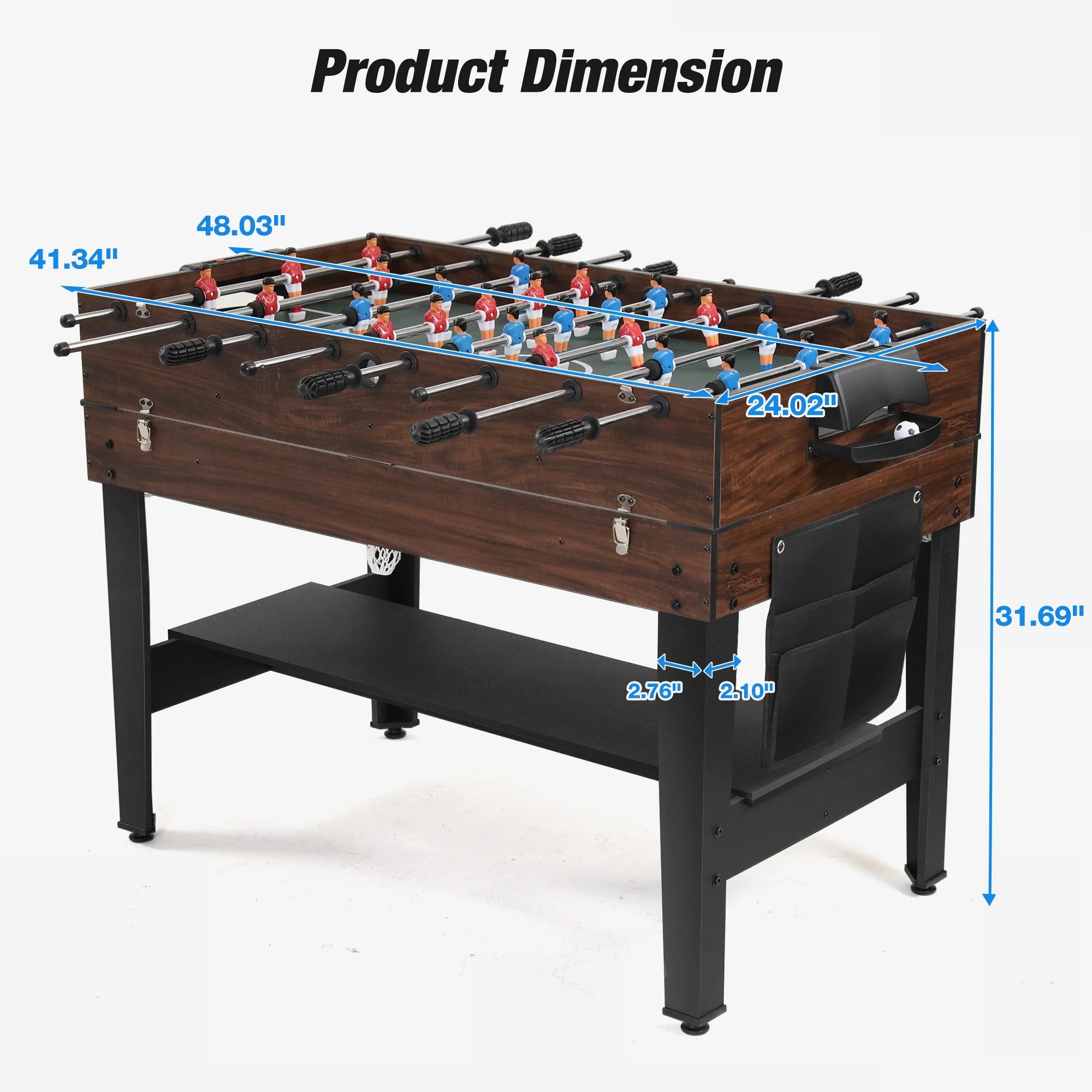 Mesa De Juego 3 En 1 Con Air Hockey, Foosball, Pool, Mesa De Juego Múltiple De 48'' Con Todos Los Accesorios Y Almacenamiento, Mesa De Juego Combinada Nivel Profesional Para Adultos Niños Sala De Juegos Familiar