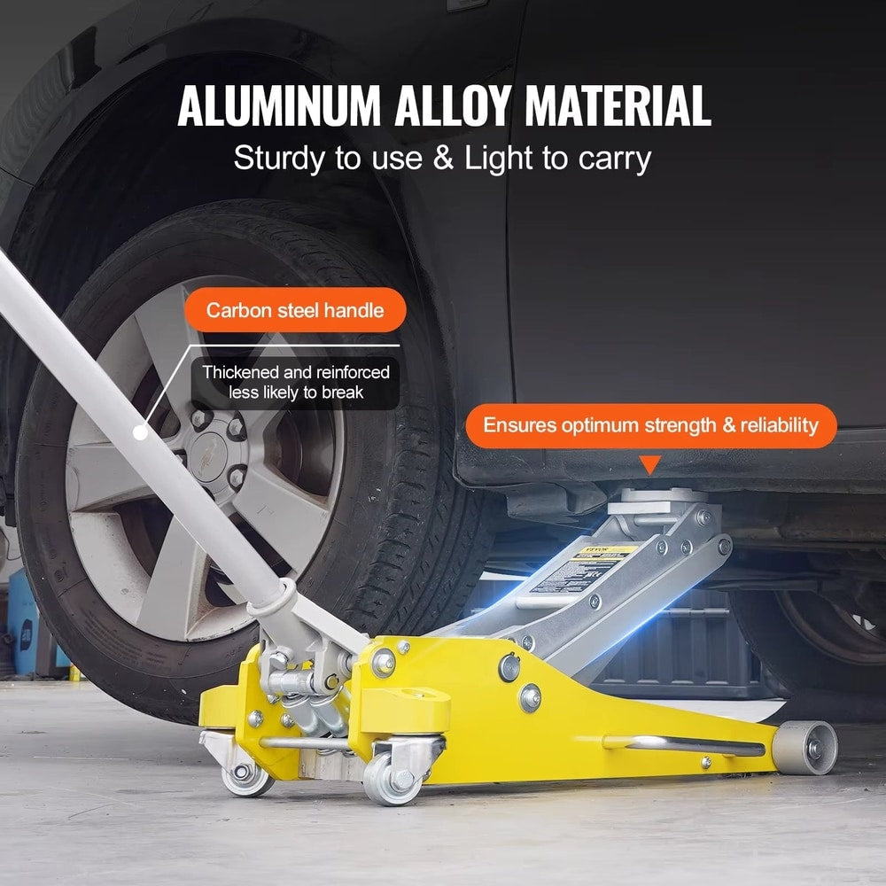 3T/2T Floor Jack Aluminum Hydraulic Racing Jack Hydraulic Car Jack with Dual Piston Quick Lift Pump for Auto Repaire