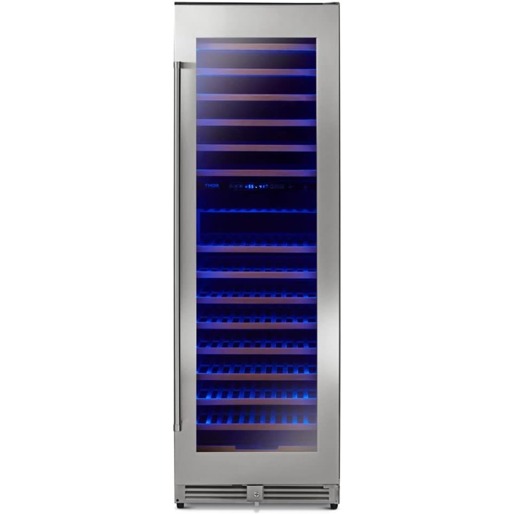 THOR Kitchen Freestanding 24-Inch Dual Zone Wine Cooler in Stainless Steel - Model TWC2403DI