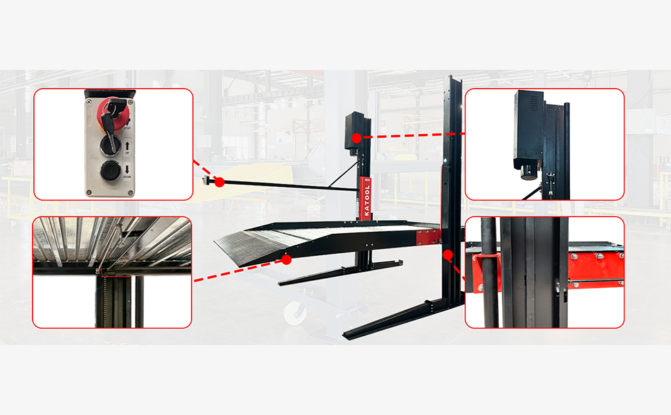 Katool KT-P2700 6,600lbs Two Post Parking Lift