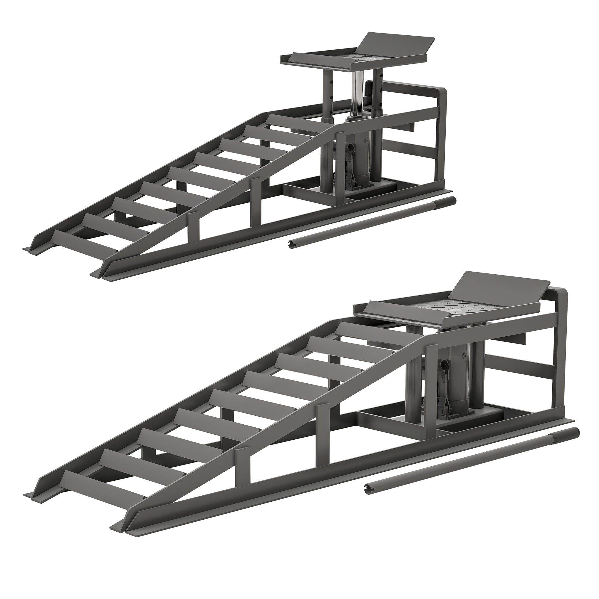 2 Pack Hydraulic Car Ramps 5T 11000Lbs Low Profile Car Lift Service Ramps Truck Trailer Garage,Height Hydraulic Vehicle Ramps