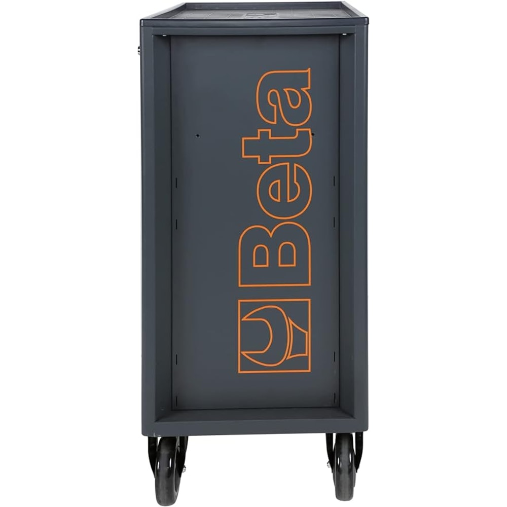 Beta RSC24 Heavy Duty Rolling Tool Cabinet, 8 Drawers, Orange, Ball Bearing Slides, Rubber Mat Liners, 5" Casters, Anti-Fall Edge Worktop, 1760 lbs Load Capacity, Made in Italy