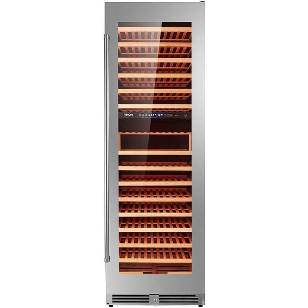 THOR Kitchen Freestanding 24-Inch Dual Zone Wine Cooler in Stainless Steel - Model TWC2403DI