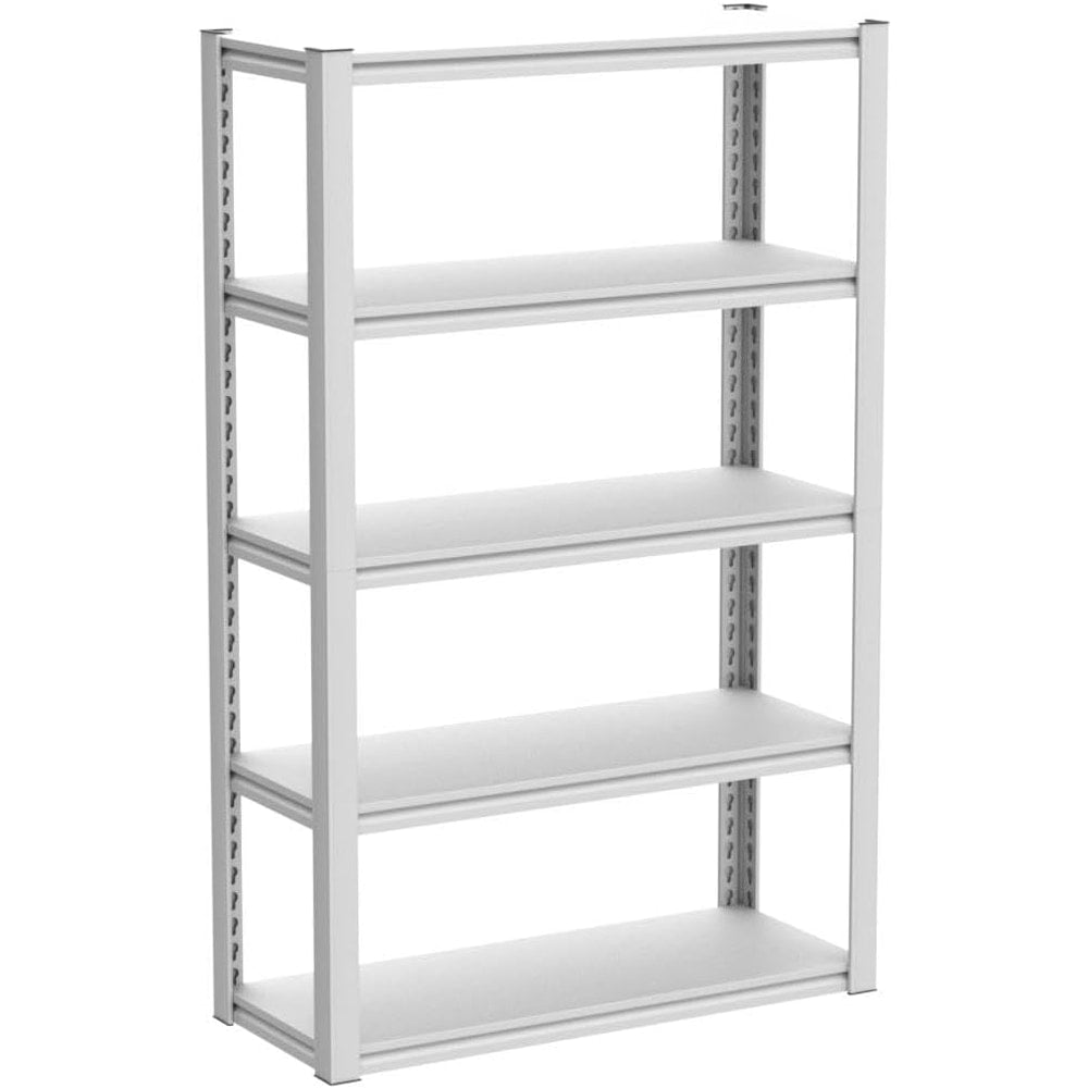 Raybee Garage Shelving Heavy Duty 2000LBS Storage Shelves 5 Tier Metal Shelving Unit White Metal Shelves Pantry Shelf for Kitchen Closet Basement Warehouse 4 Pack