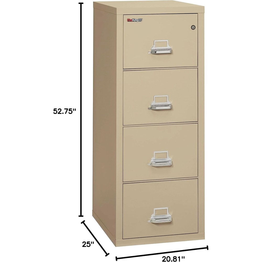 Parchment Four Drawer Fire Safe Legal File Cabinet UL 1 Hour