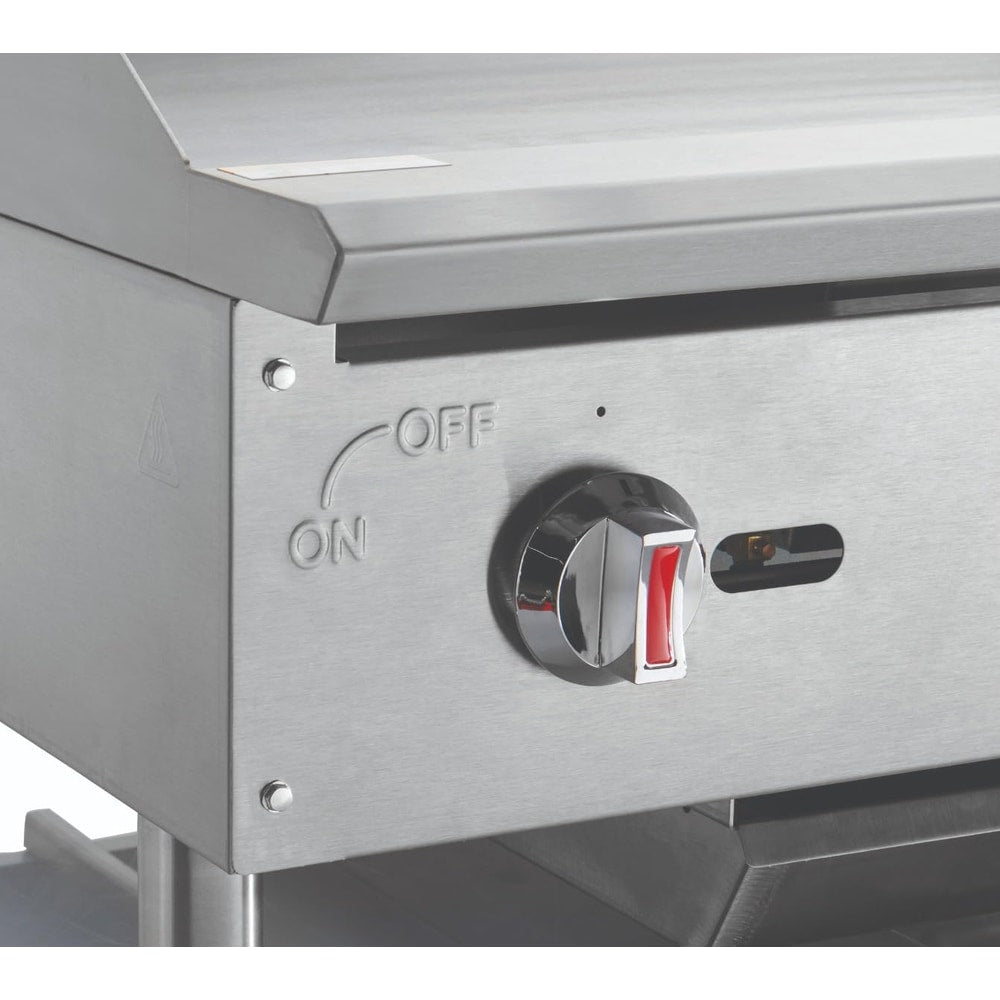Kratos 29Y-005 36" Commercial Restaurant Gas Countertop Griddle, Manual Controls, 3 Burners, 90,000 BTU Output