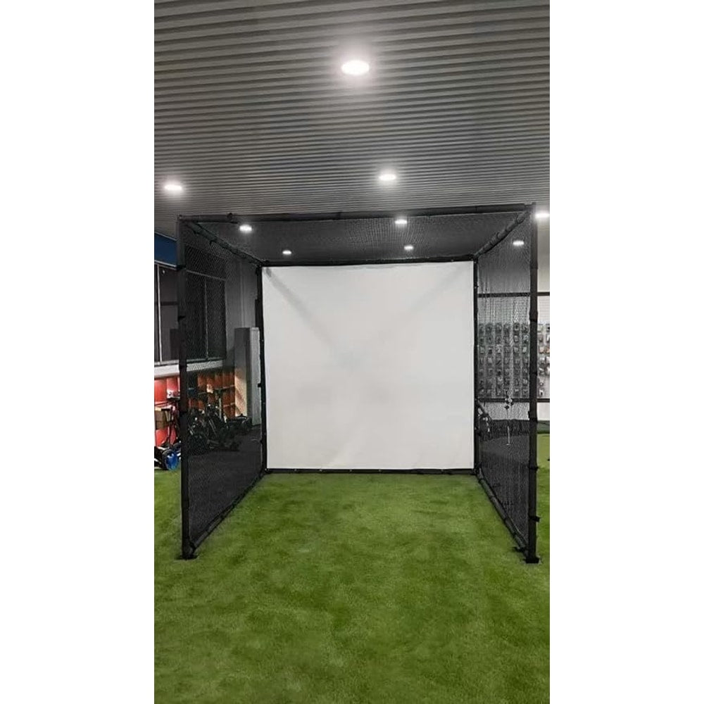 YUNIC Golf Driving Cage with Metal Frame - Choose Standard Hitting Target or Simulator Impact Screen