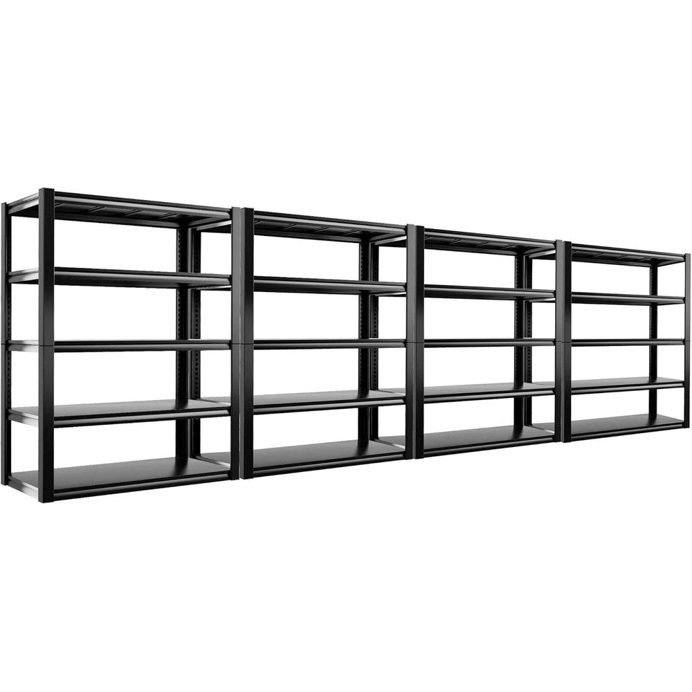 REIBII Garage Shelving Heavy Duty Storage Shelves, Extra Large Adjustable Storage Rack with 5 Tier Metal Shelving Unit, 2500LBS Loads Heavy Duty Shelf, Easy Assembly, 4 Pack