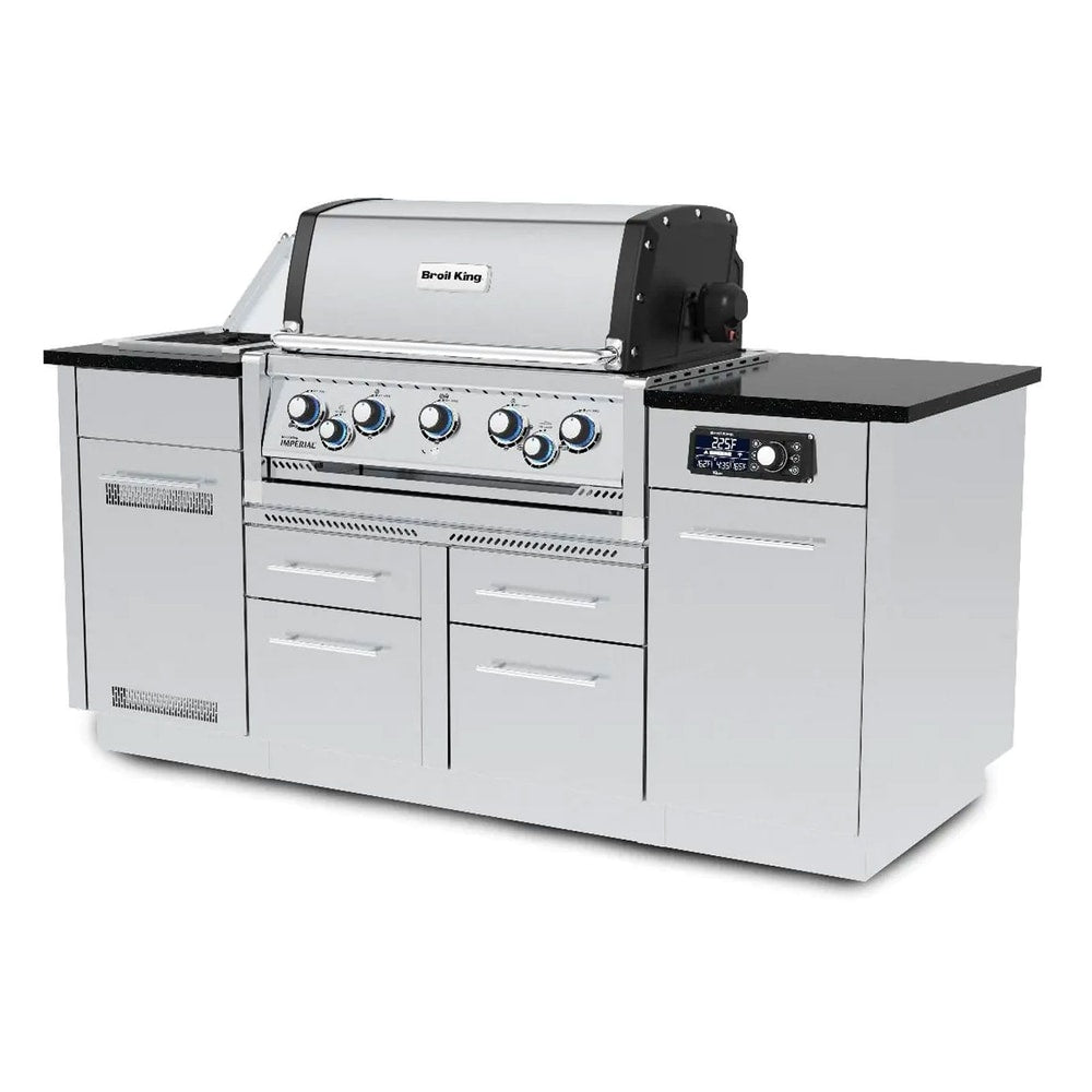 Broil King Imperial QS 590i 5-Burner Gas Grill Island With Rotisserie & Side Burner & iQue™ Technology Control
