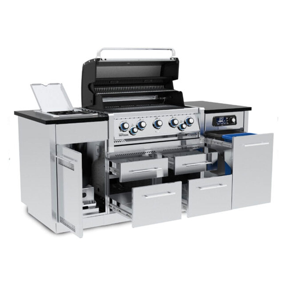 Broil King Imperial QS 590i 5-Burner Gas Grill Island With Rotisserie & Side Burner & iQue™ Technology Control