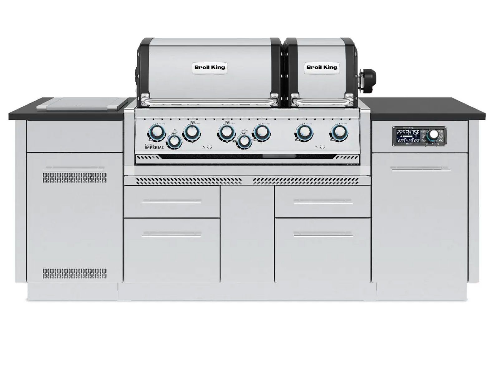 Broil King Imperial QS 690i 6-Burner Gas Grill Island With Rotisserie & Side Burner & iQue™ Technology Control