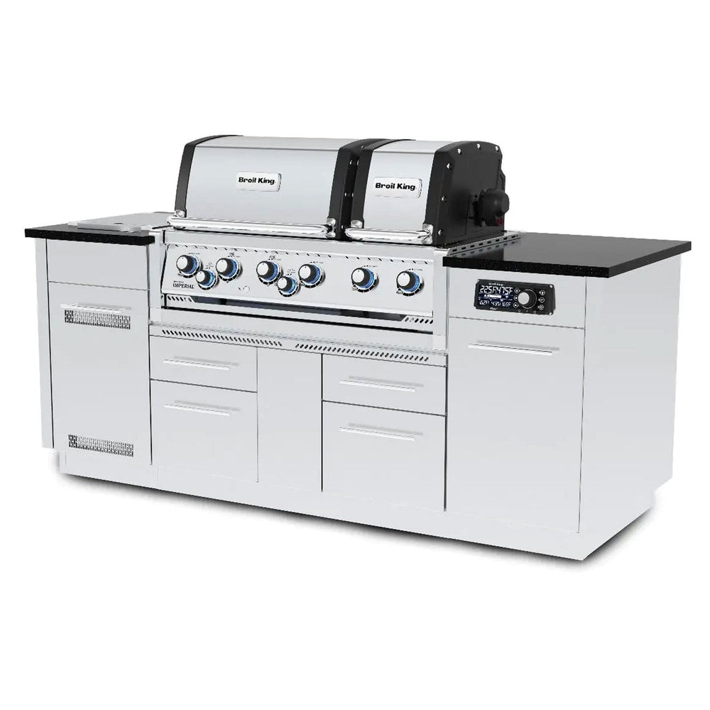Broil King Imperial QS 690i 6-Burner Gas Grill Island With Rotisserie & Side Burner & iQue™ Technology Control