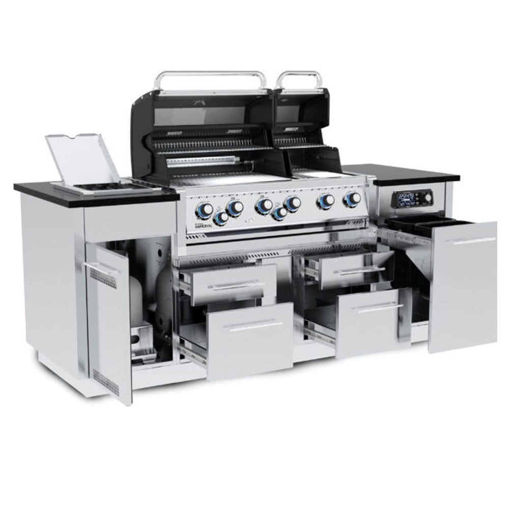 Broil King Imperial QS 690i 6-Burner Gas Grill Island With Rotisserie & Side Burner & iQue™ Technology Control