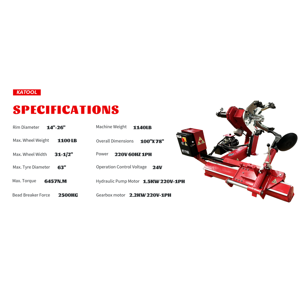 KT-T160 Heavy Duty Truck Tire Changer Machine
