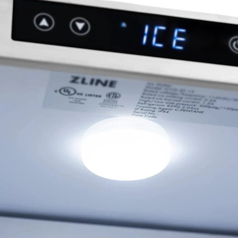 ZLINE 15" Touchstone Clear Cube Ice Maker Drain Pump Stainless Steel Champagne Bronze Door ICCDZ-ST-15-CB