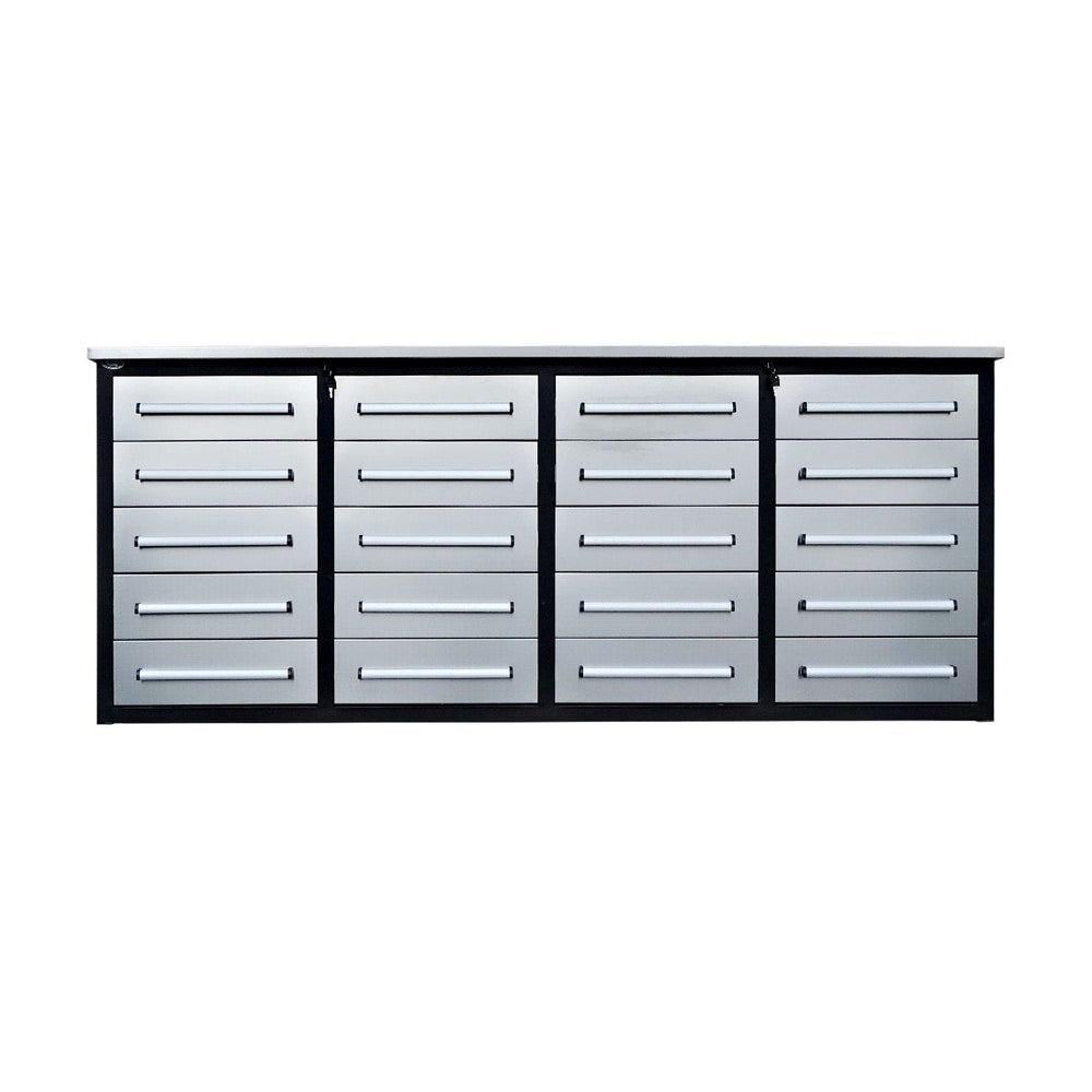 7ft Heavy Duty Garage Workbench Cabinet with 20 Drawers