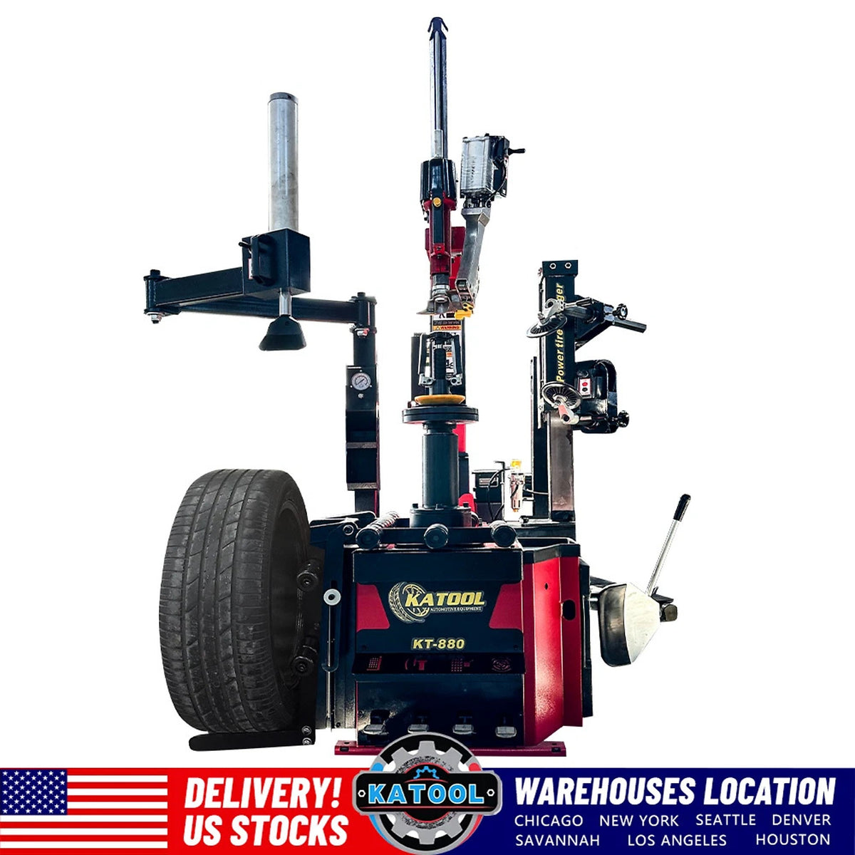 KATOOL KT-T880 Center Post Tire Changer + KT-B700 Wheel Balancer Combo