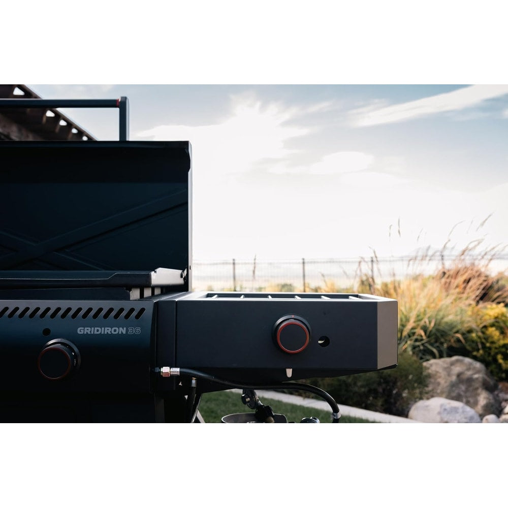 Camp Chef Gridiron Pro- 36" Outdoor Griddle Grill with Side Burner, Flamethrower Ignition & Hinged Lid- Premium 36" Flat Top Grill for Outdoor Cooking