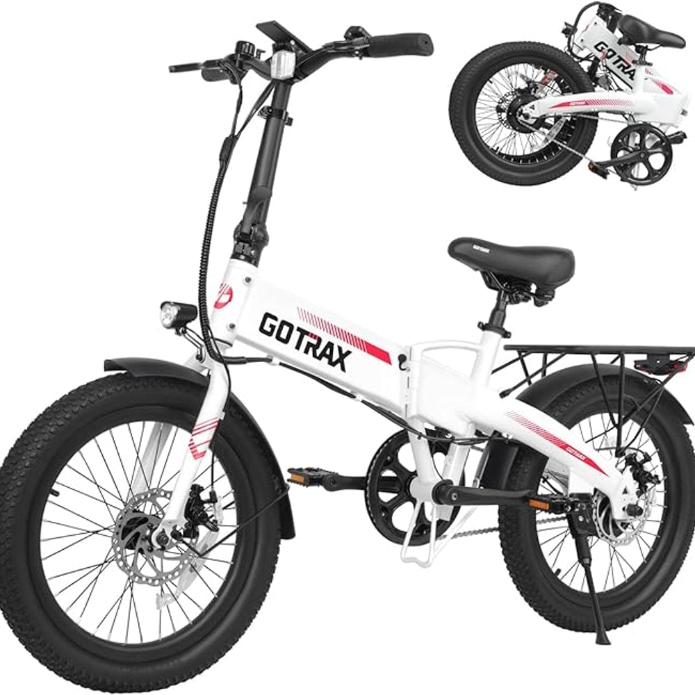 Gotrax 20" Folding Electric Bike with 40Miles (Pedal-assist1) by 48V Battery, 20Mph Power by Peak 500W, Adult Electric Bicycle with 5 Pedal-Assist Levels& LCD Display, Suitable for Commuting
