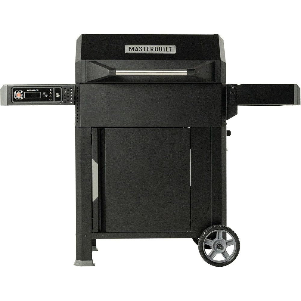 Masterbuilt AutoIgnite 545 Digital Charcoal Grill and Smoker Combo for Easy Grilling, Digital Control, App, Sear Plate, Mini Hopper and 545 BBQ Cooking Square In. in Black