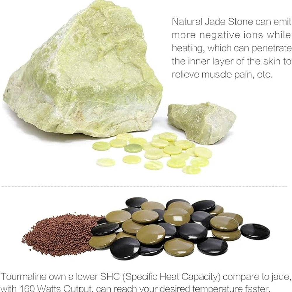 UTK Infrared Sauna Blanket, Sauna Blanket for Detox, Sauna FIR Therapy, Natural Jade & Tourmaline Stone, 660mm Photon, Pain Relief, Sweat Fast, Home SPA, Full-Size Body Blanket, 50 Plastic Wrap