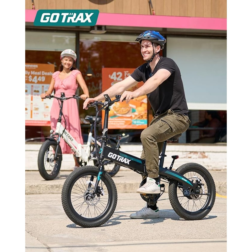 Gotrax 20" Folding Electric Bike with 40Miles (Pedal-assist1) by 48V Battery, 20Mph Power by Peak 500W, Adult Electric Bicycle with 5 Pedal-Assist Levels& LCD Display, Suitable for Commuting