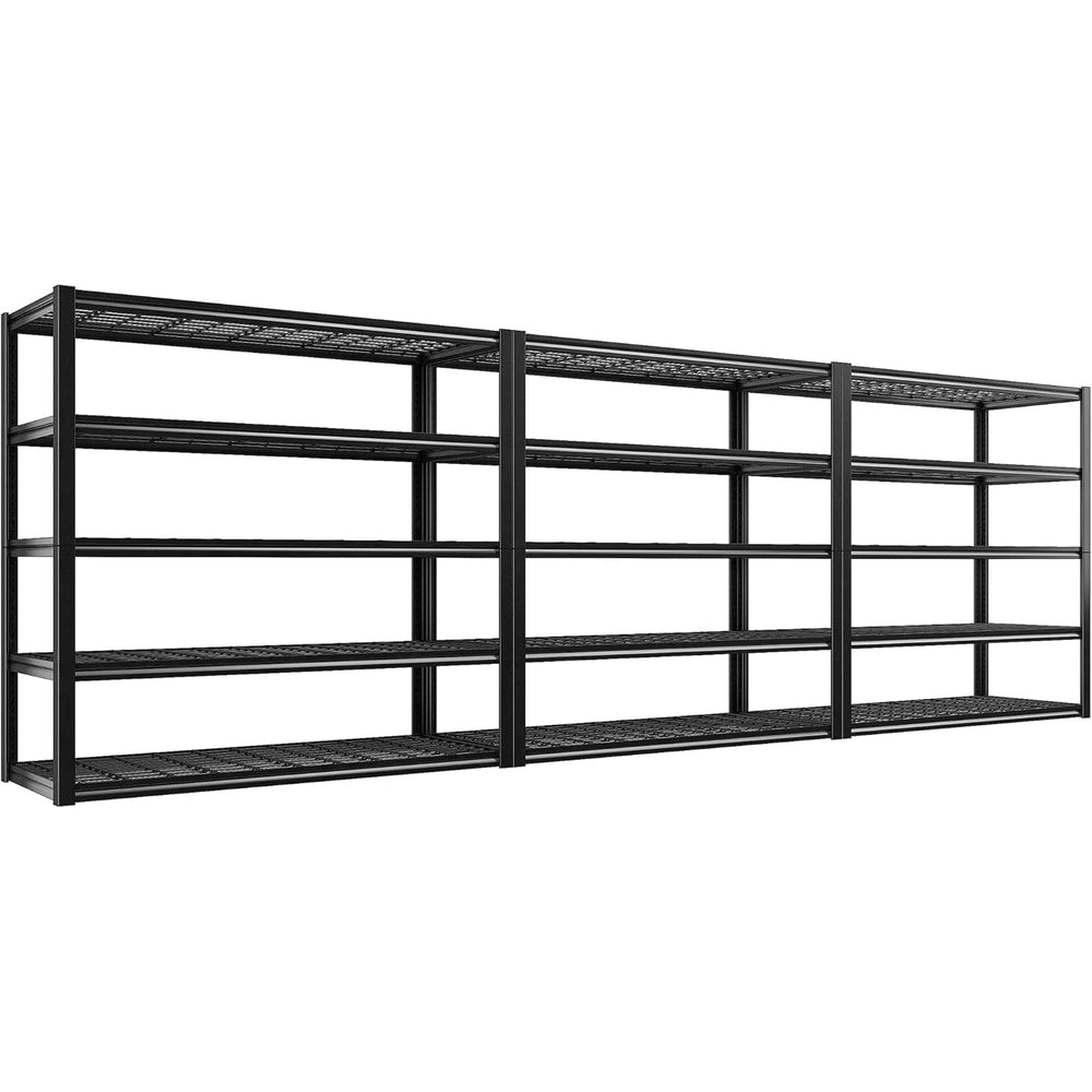 REIBII 48.2''W Garage Shelving Heavy Duty Metal Shelving 3000LBS Storage Shelves Adjustable Metal Shelves Industrial Garage Shelf for Warehouse Basement, 3 Pack