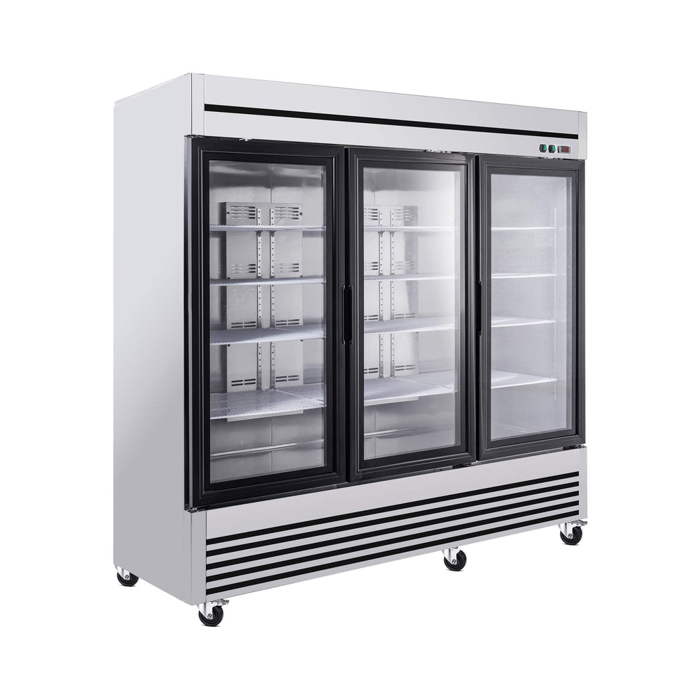 72 Cu.Ft Triple-Door Stainless Steel Commercial Reach-In Display Refrigerator