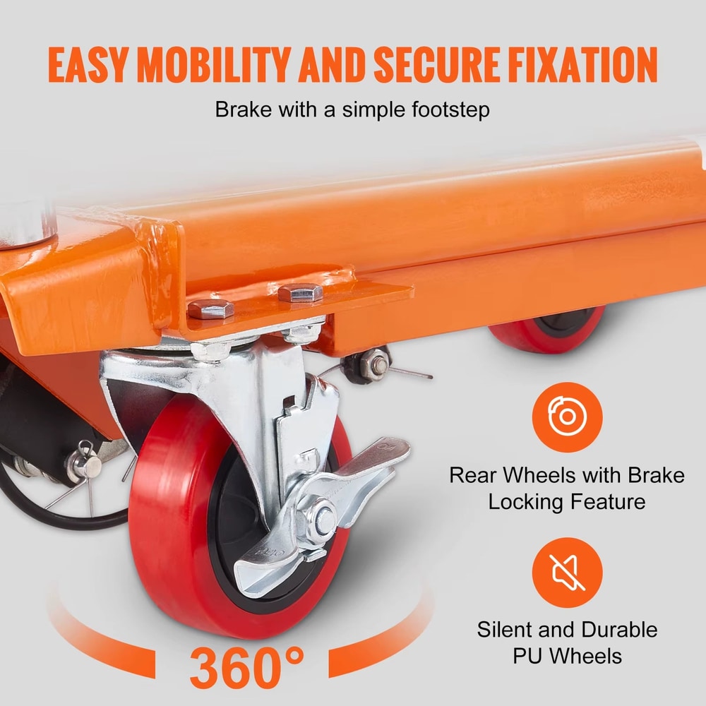 330/770/1760Lbs Lifting Platform Hydraulic Car Lift Table Cart Heavy Duty Double Shear Wheelbarrow for Repair Motorcycl