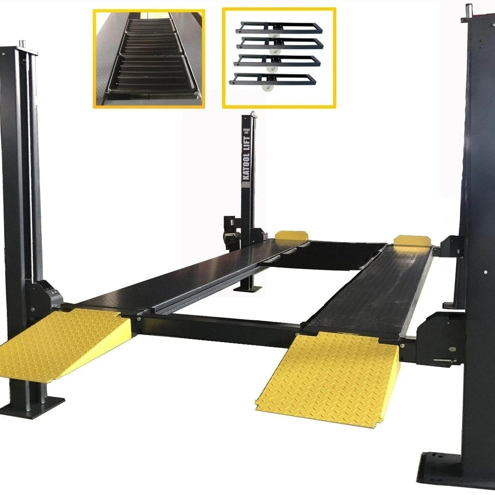 KT-4H850 Four Post Parking Lift Storage Service Car Auto Lift Truck Hoist with Caster Kit for Home Garage,Repair Shop