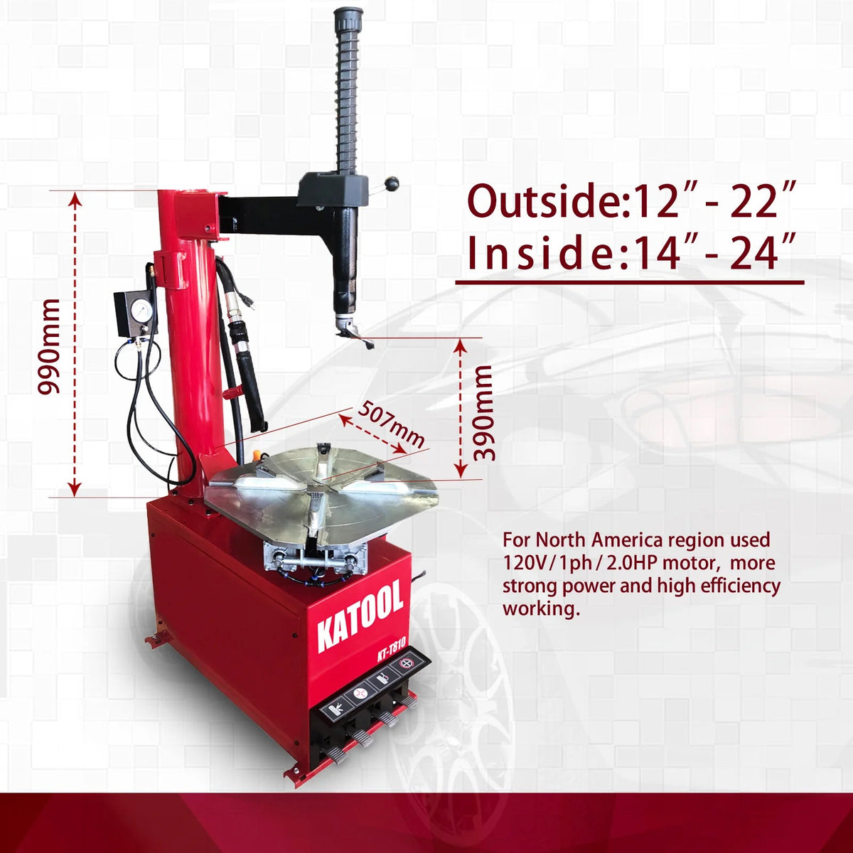 KATOOL KT-T810 Tire Changer + KT-B750 Wheel Balancer Combo