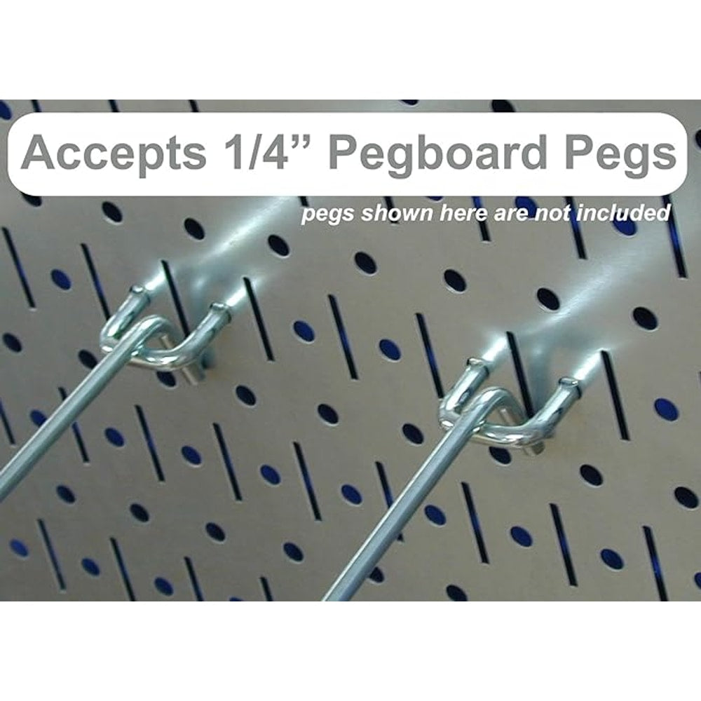 Wall Control Pegboard Organizer 4 ft. Metal Pegboard Standard Tool Storage Kit with Galvanized Toolboard and Blue Accessories