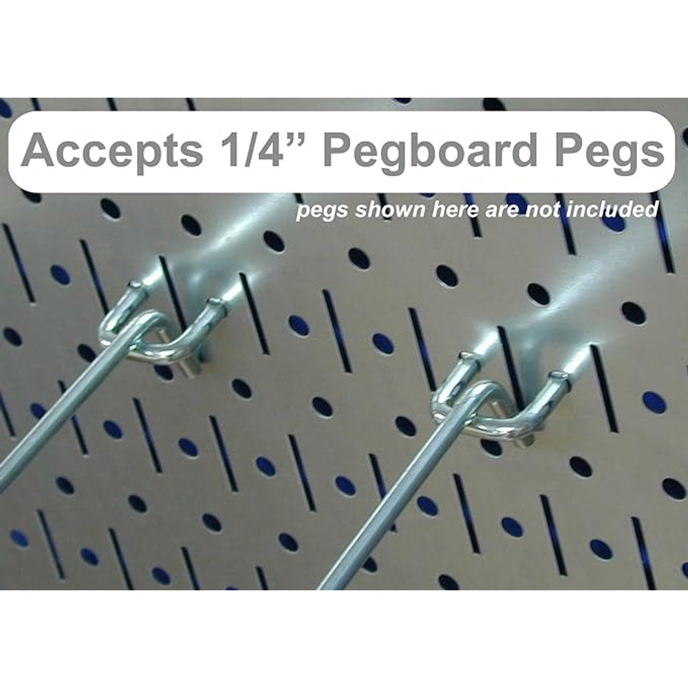 Wall Control Pegboard Organizer 4 ft. Metal Pegboard Standard Tool Storage Kit with Blue Toolboard and Red Accessories