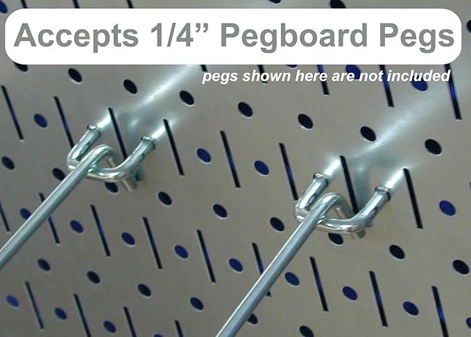 Wall Control Pegboard Organizer 4 ft. Metal Pegboard Standard Tool Storage Kit with Galvanized Toolboard and White Accessories