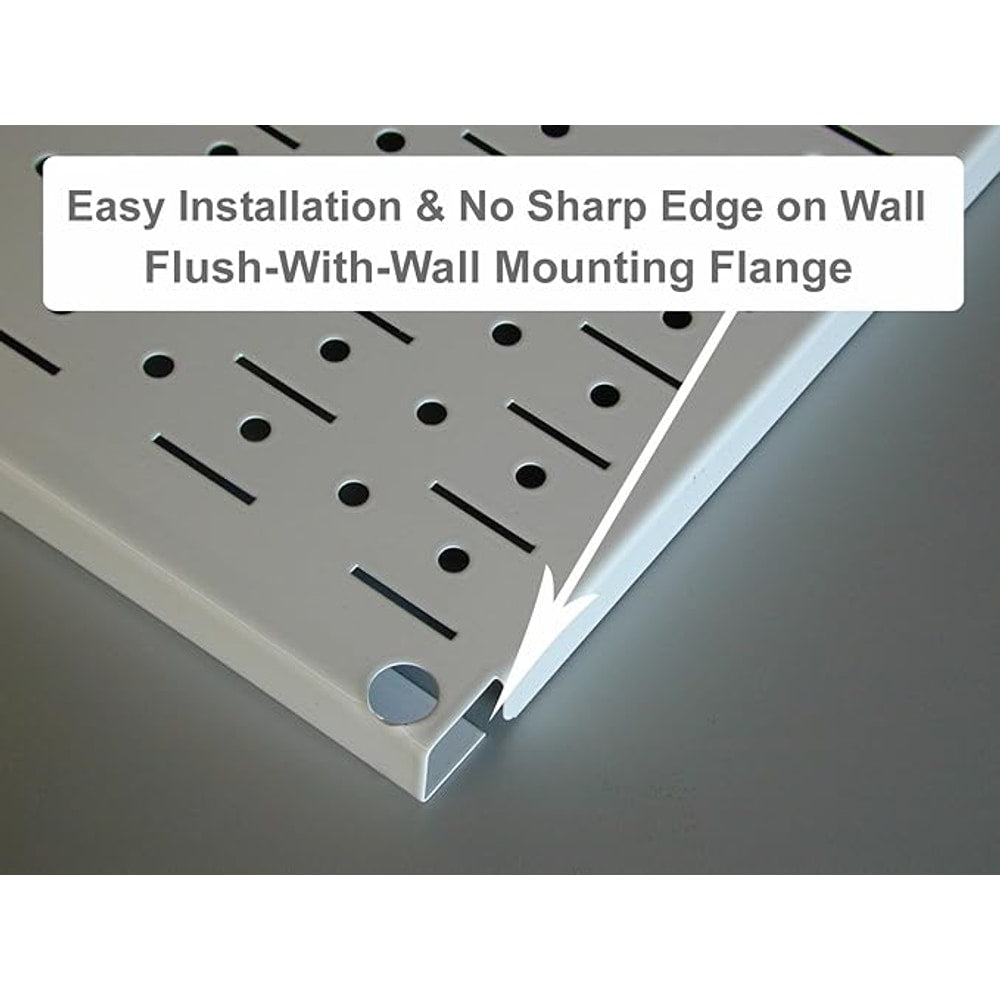 Wall Control Pegboard Organizer 4 ft. Metal Pegboard Standard Tool Storage Kit with Galvanized Toolboard and White Accessories
