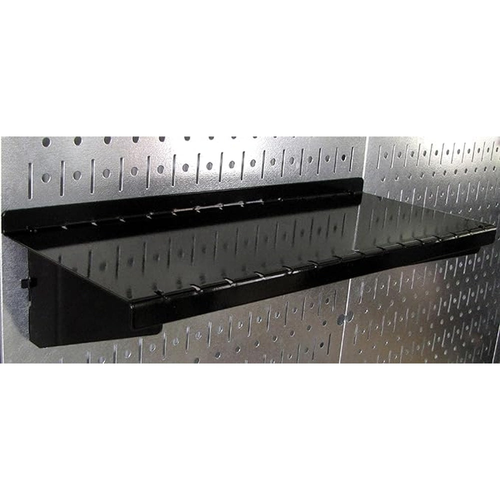 Wall Control Pegboard Organizer 4 ft. Metal Pegboard Standard Tool Storage Kit with Galvanized Toolboard and Black Accessories