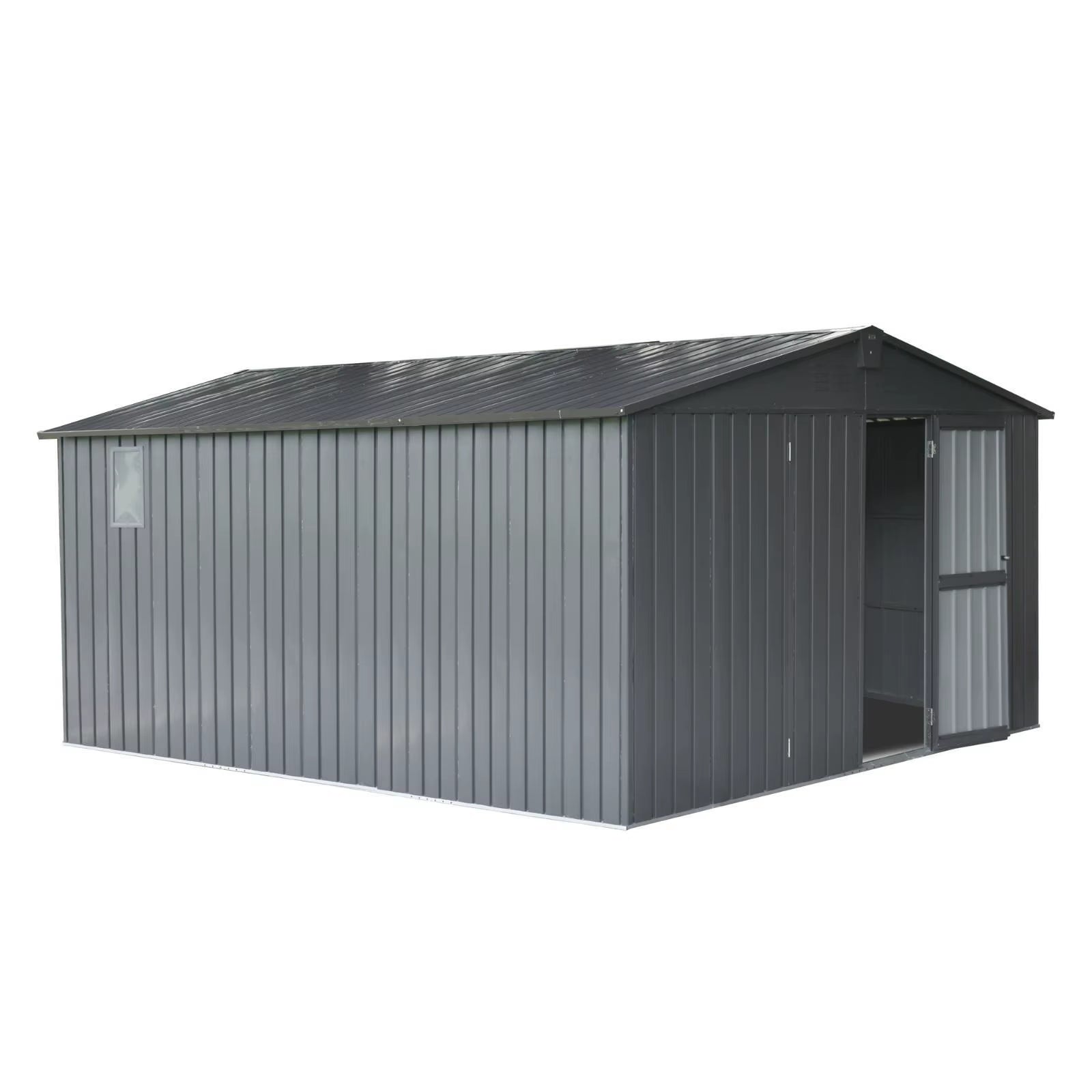 Backyard Storage Shed 11' X 12.5' with Galvanized Steel Frame Window