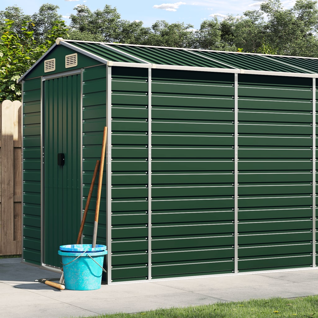 vidaXL Garden Shed Metal Outdoor Storage Shed Anthracite Galvanized Steel