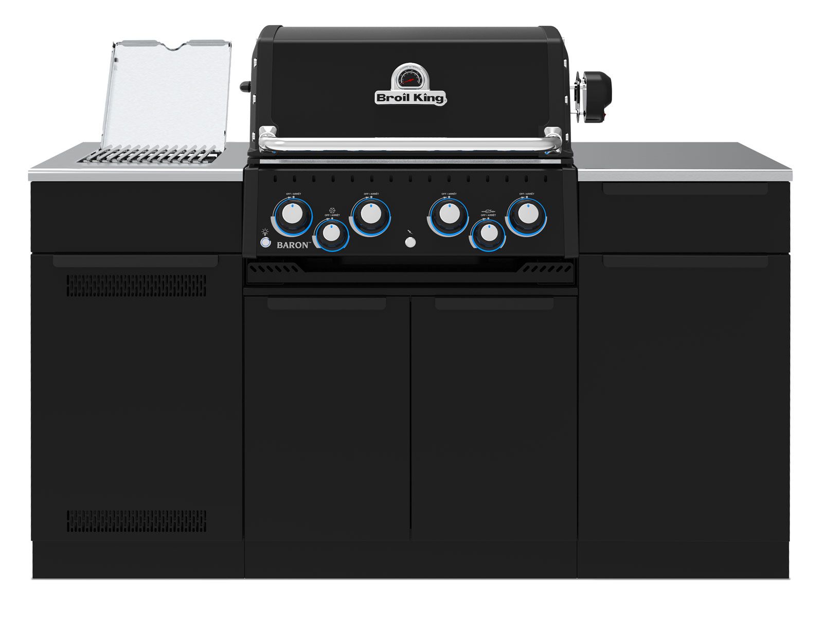 Broil King Baron 490i 4-Burner Gas Grill With Rotisserie & Side Burner - Shadow