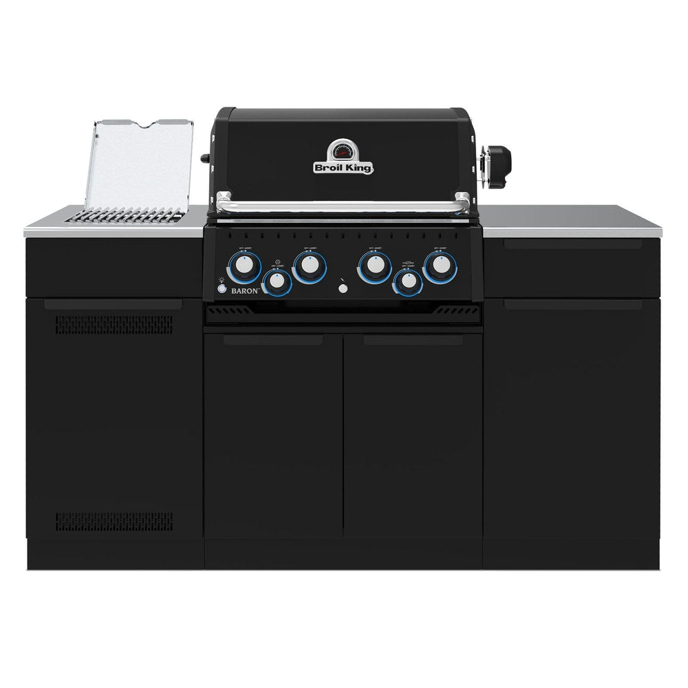 Broil King Baron 490i 4-Burner Gas Grill With Rotisserie & Side Burner - Shadow